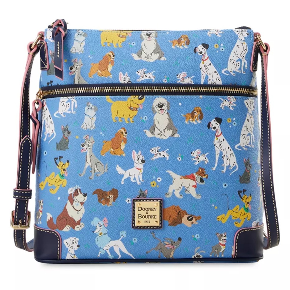 Dooney & Bourke Blue Dog Print Crossbody Bag
